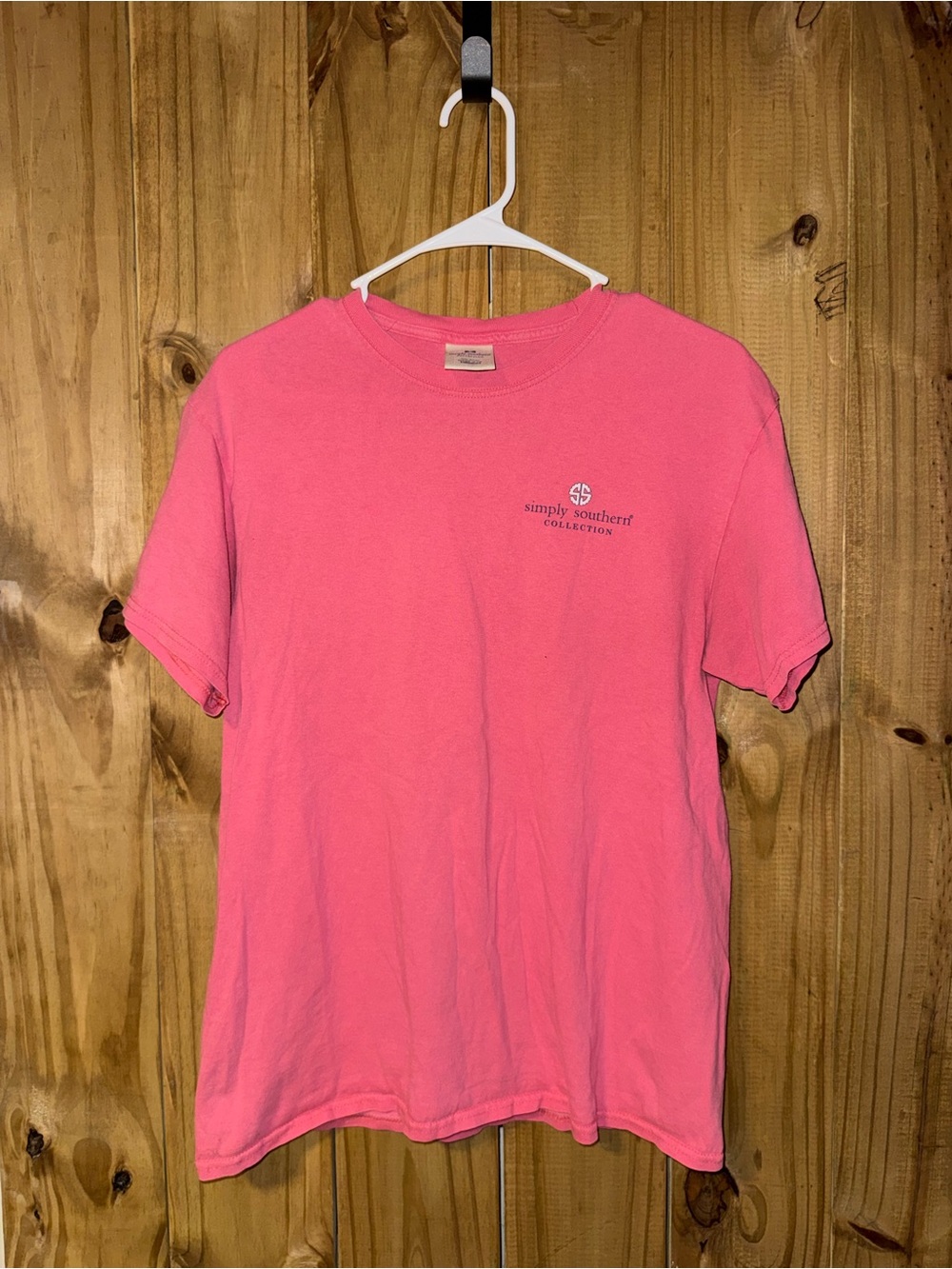 Simply Southern Coral-Pink Short Sleeve Crewneck T-Shirt